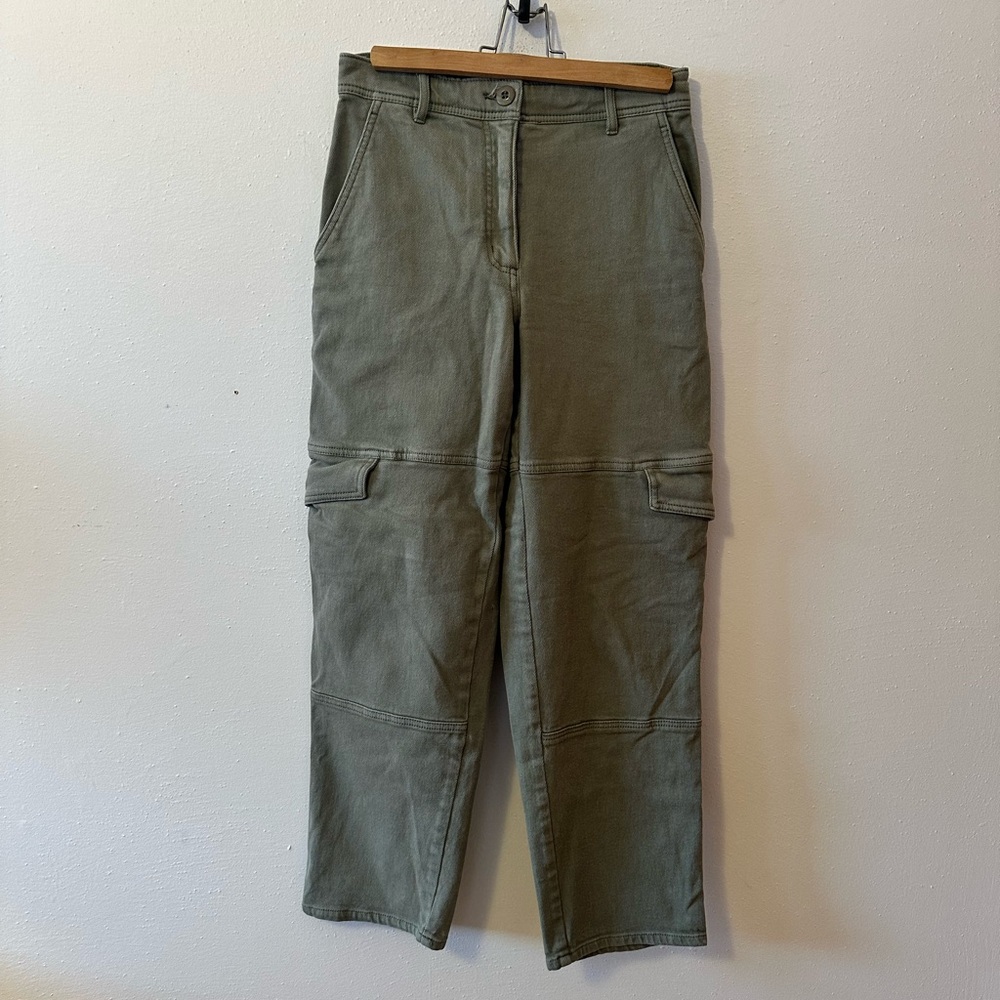 Wilfred Free Women’s Green Cargo Pants Pockets Size 2